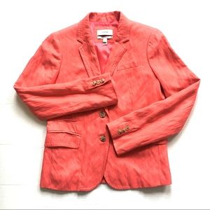 J. Crew Lightweight Salmon Pink Schoolboy Blazer 2